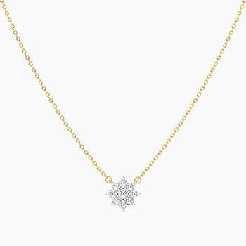Allure Cluster Diamond Necklace For Women