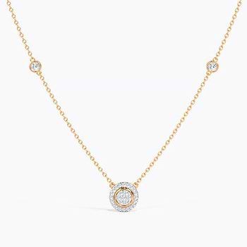 Halo Circlet Diamond Necklace For Women