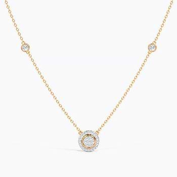 Halo Circlet Diamond Necklace