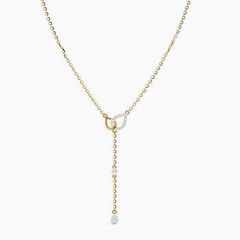 Droplets Lariat  Diamond Necklace