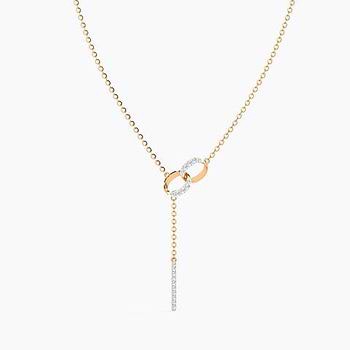 Ovate Interlinked Diamond Necklace