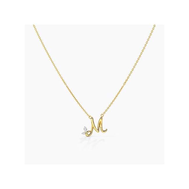 Letter m diamond pendant discount