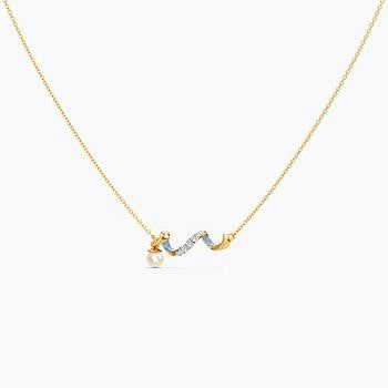 Azure Twirl Gemstone Necklace For Women