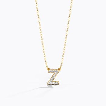 Dazzle Alphabet Z Diamond Necklace