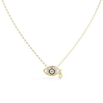 Modish Evil Eye Pearl Necklace