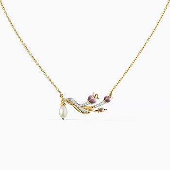 Oleria Tulip Pearl Necklace For Women