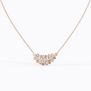 Elowen Leaf Diamond Necklace