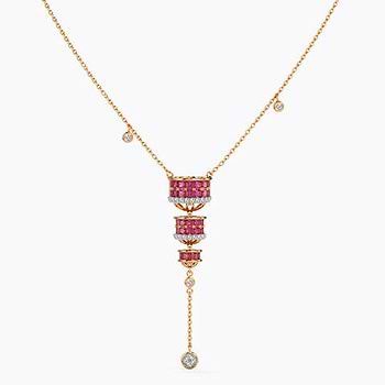 Hailee Square Gemstone Necklace