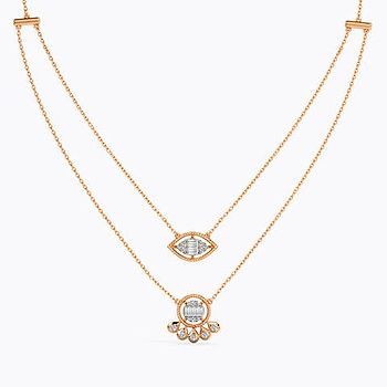 Geometric Gleam Diamond Necklace