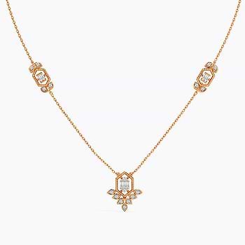 Floral Glow Diamond Necklace