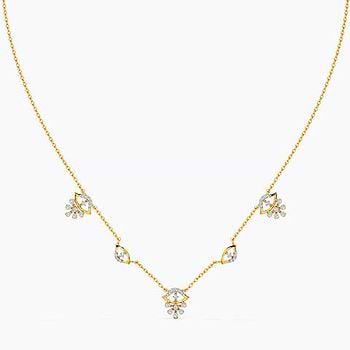 Shining Saachi Station Gemstone Necklace