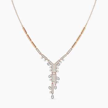 Radiant Sleet Diamond Necklace