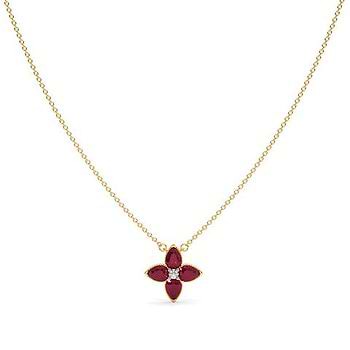 Color Bloom Gemstone Necklace