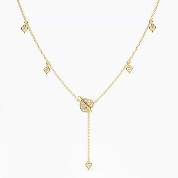 Sutra Diamond Lariat Necklace