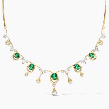 Voguish Green Gemstone Necklace