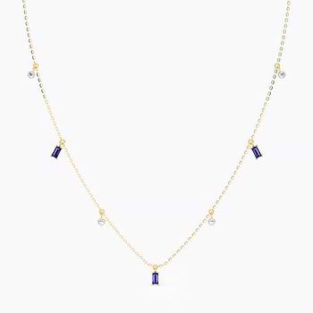 Multi Drops Gemstone Necklace