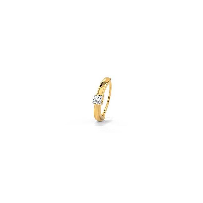 22ct Gold Plain Nose Ring for Ladies at Purejewels