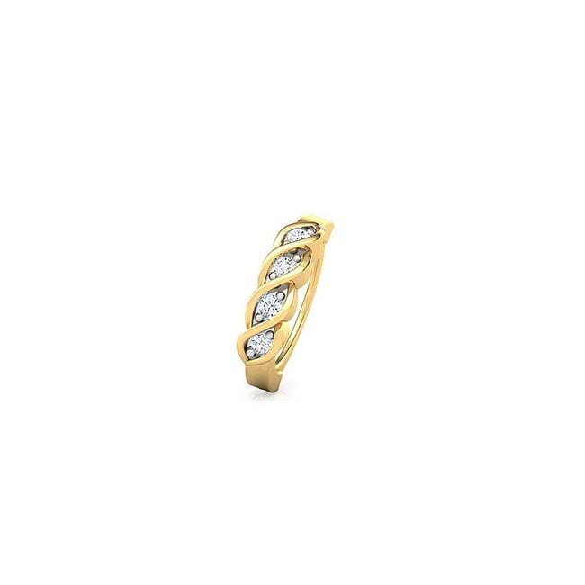 Cute Tiny 18k Pure Solid Gold Twisted Nose Stud 24g – Karizma Jewels