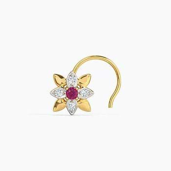 Maahi Floret Gemstone Nose Pin