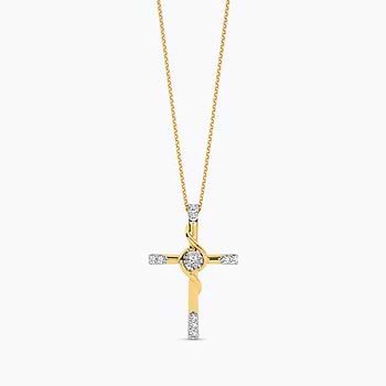 Blessed Gleam Diamond Cross Pendant