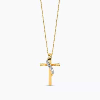 Ethereal Cross Diamond Pendant