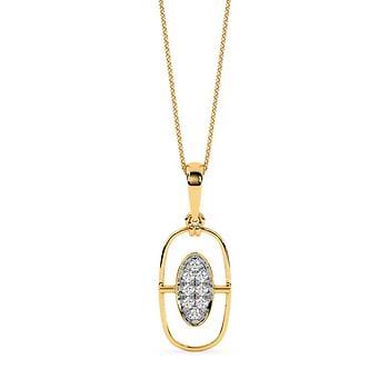 Sleek Ovate Diamond Pendant