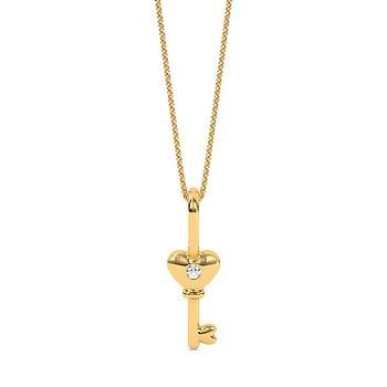 Key of Hearts Diamond Pendant