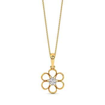 Mini Floral Diamond Pendant