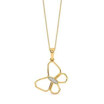 Edgy Butterfly Diamond Pendant