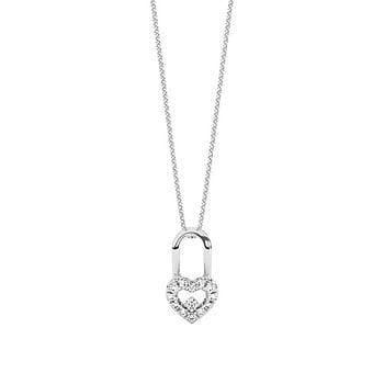 Sleek Lock Diamond Pendant