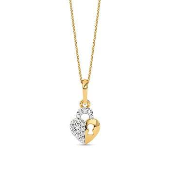 Amors Key Diamond Pendant