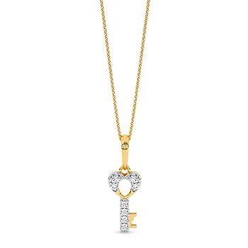 Golden Lock Diamond Pendant
