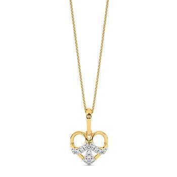 Heart Spark Diamond Pendant