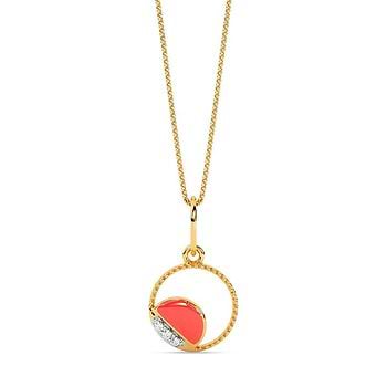 Pear Sphere Diamond Pendant