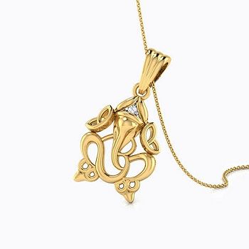 Sacred Ganesha Diamond Pendant