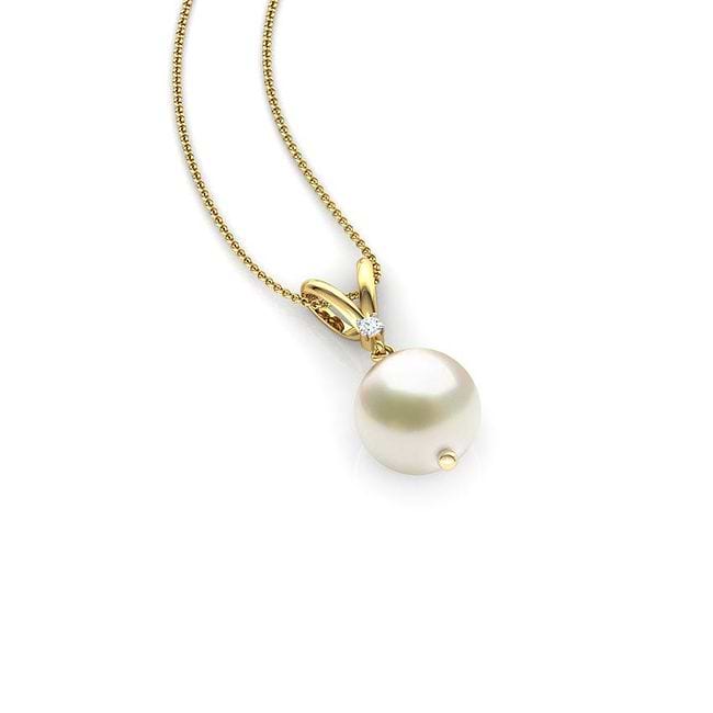 CaratLane Yellow Gold Floret Pearl String Gemstone Necklace 18 Karat