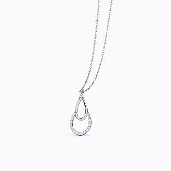 Allure Raindrop Platinum Diamond Pendant