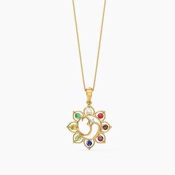 Ashtadal Navratna Pendant