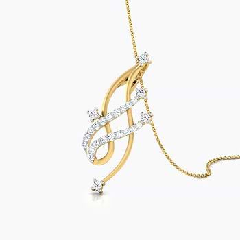 Laya Twirl Diamond Pendant