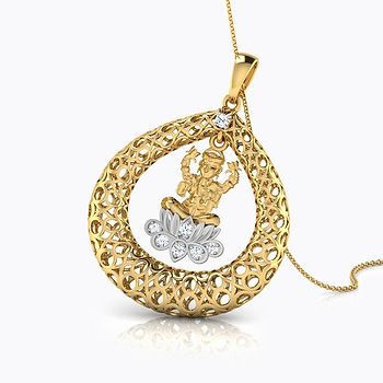 Kamala Lakshmi Diamond Pendant