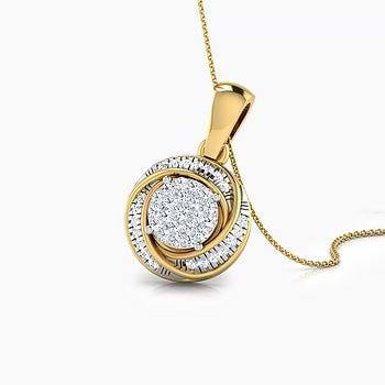 Twisted Ribbon Diamond Pendant