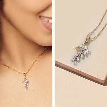 Classic Leaves Diamond Pendant