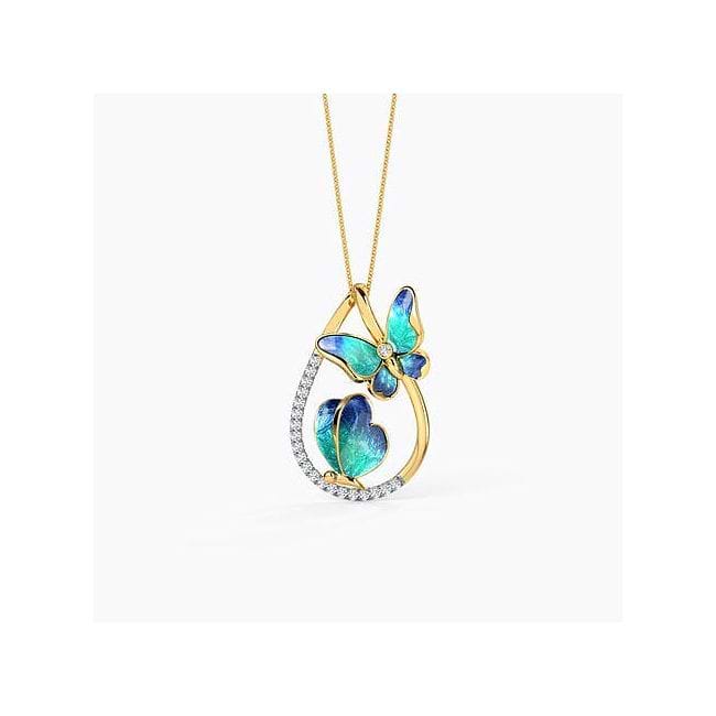 Caratlane diamond pendant set hot sale