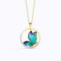 Caratlane butterfly pendant discount
