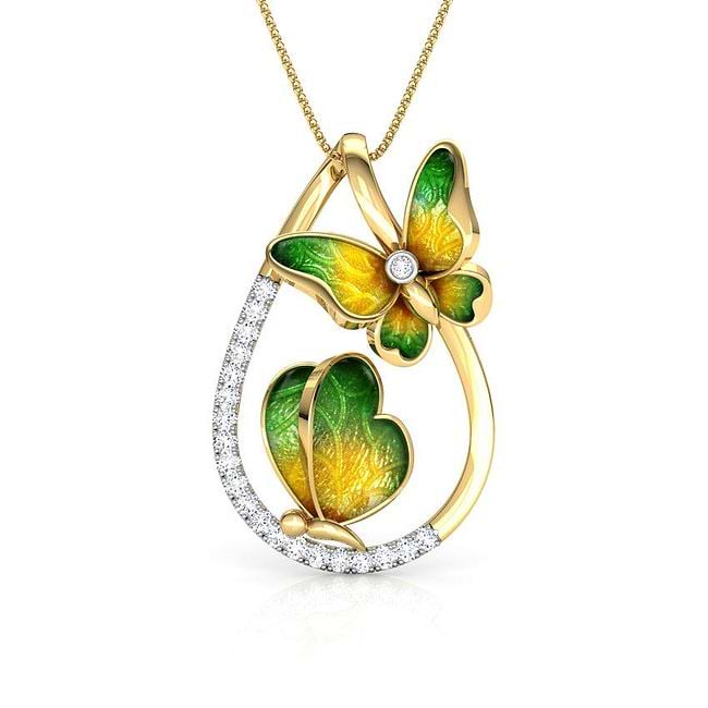 Butterfly pendant hot sale caratlane