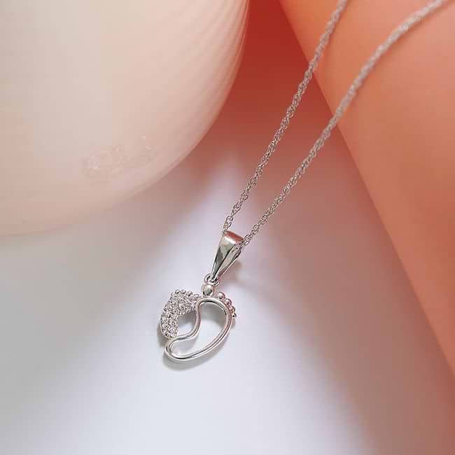 Shop First Steps Mother and Daughter Diamond Pendant Online