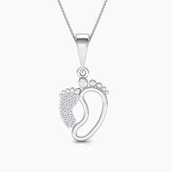 First Steps Mother and Daughter Diamond Pendant