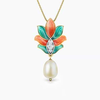 Samira Lotus Pearl Pendant