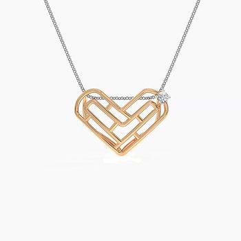 Maze Heart Diamond Pendant