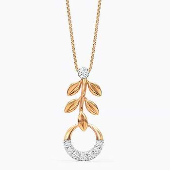 Encircle Fern Diamond Pendant